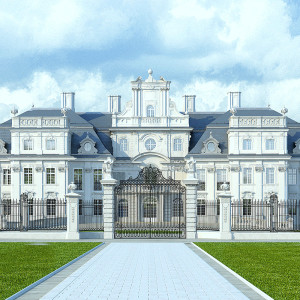 wizualizacja ogrodzenia kutego royal